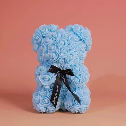 Rose Petal Teddy Bear Eternal Love Gift