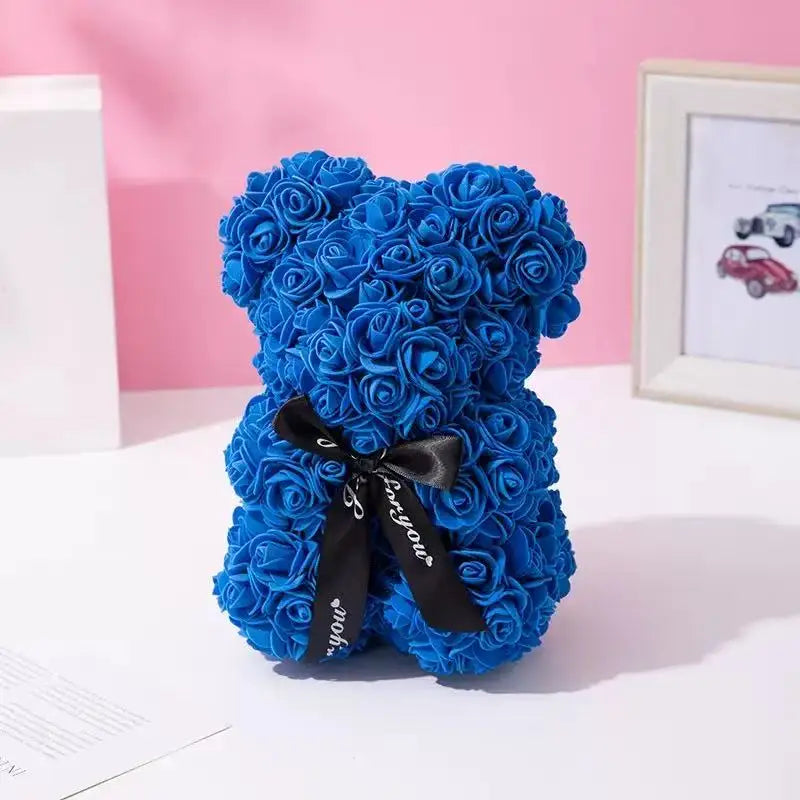 Rose Petal Teddy Bear Eternal Love Gift