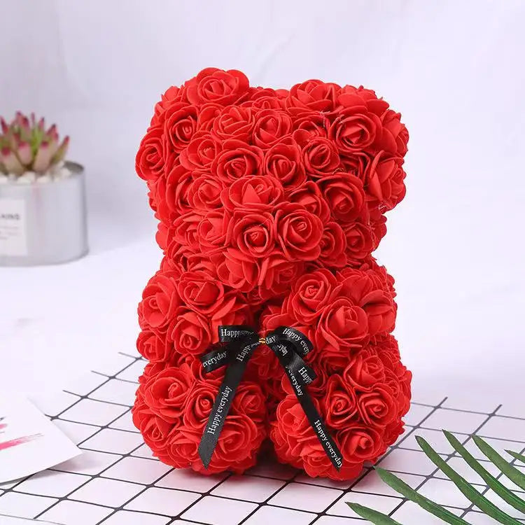 Rose Petal Teddy Bear Eternal Love Gift