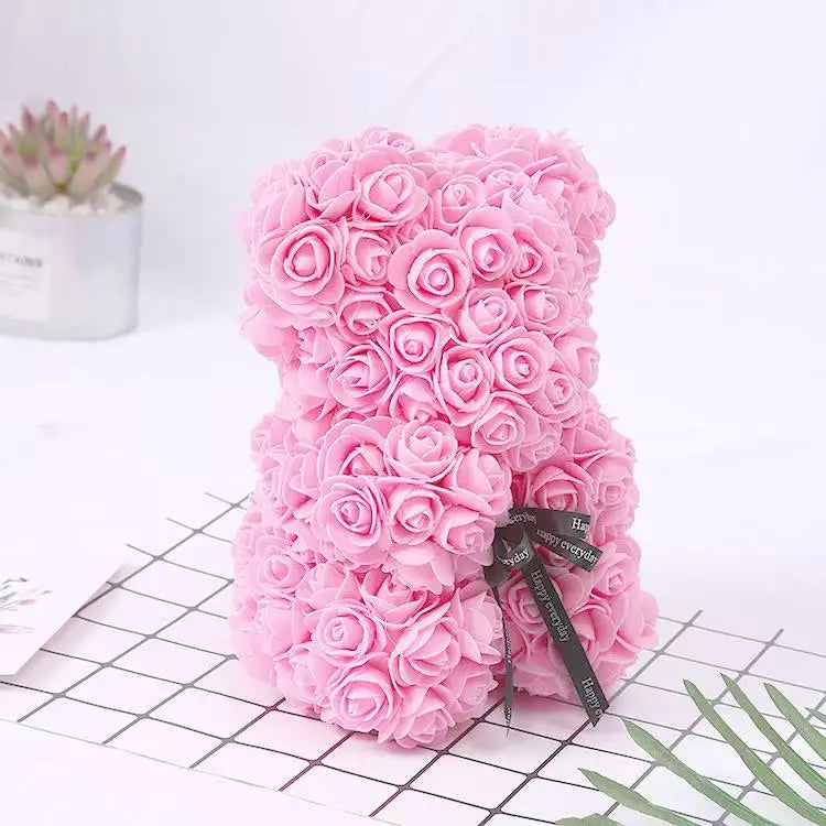 Rose Petal Teddy Bear Eternal Love Gift