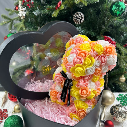 Rose Petal Teddy Bear Eternal Love Gift