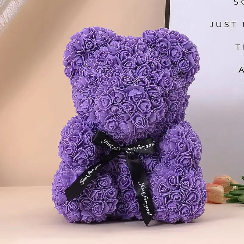 Rose Petal Teddy Bear Eternal Love Gift
