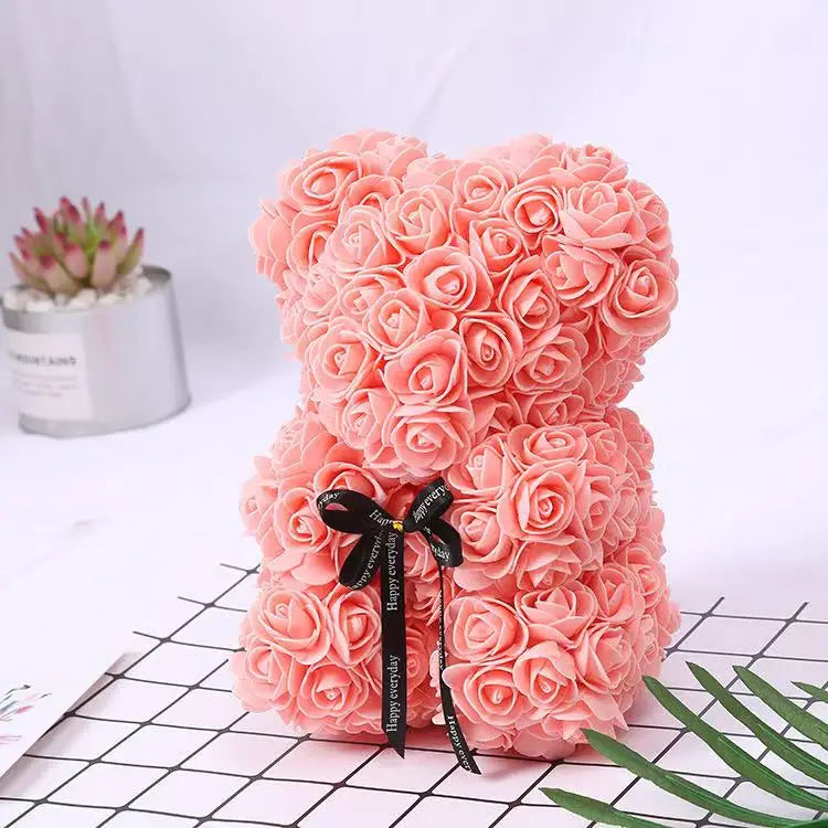 Rose Petal Teddy Bear Eternal Love Gift