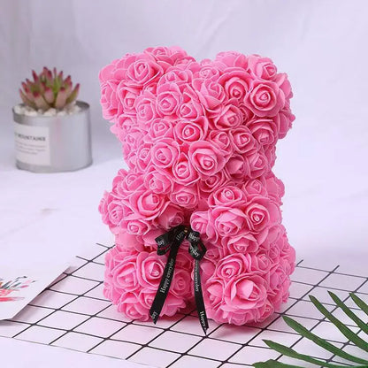 Rose Petal Teddy Bear Eternal Love Gift