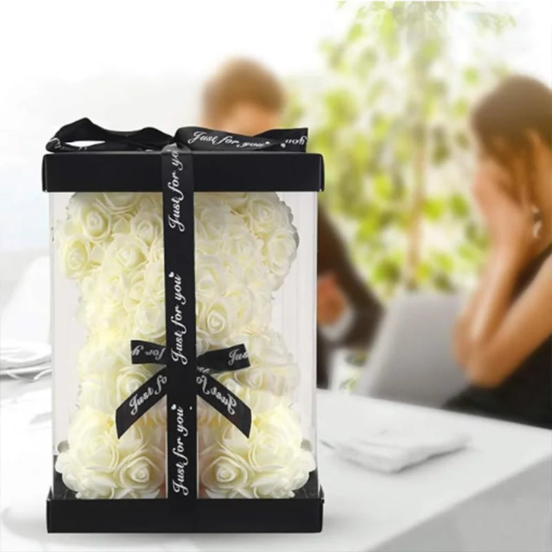 Rose Petal Teddy Bear Eternal Love Gift