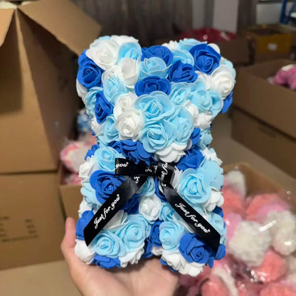 Rose Petal Teddy Bear Eternal Love Gift