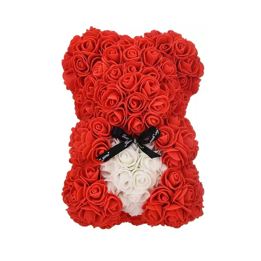 Rose Petal Teddy Bear Eternal Love Gift
